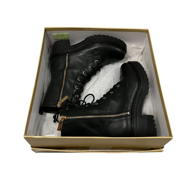 Michael Kors Anaka Leather Combat Boots - Picture 5 of 6